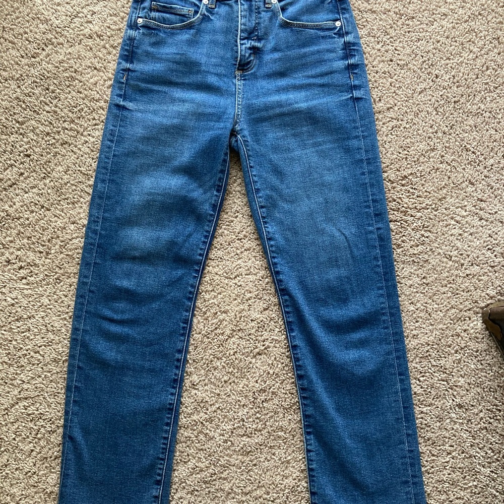 Loft high rise straight crop